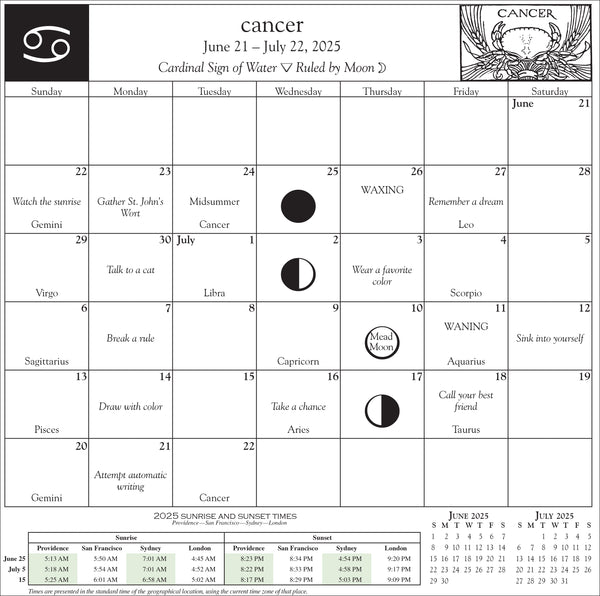 2025 The Witches' Almanac Wall Calendar The Witches' Almanac